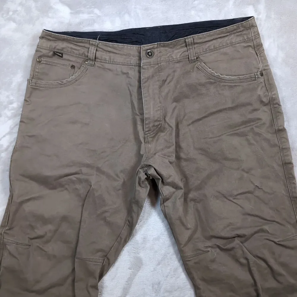 Kuhl Rydr Pants Mens 38x30‎ (38x29) Brown Outdoor Hiking Workwear Heavy Patina